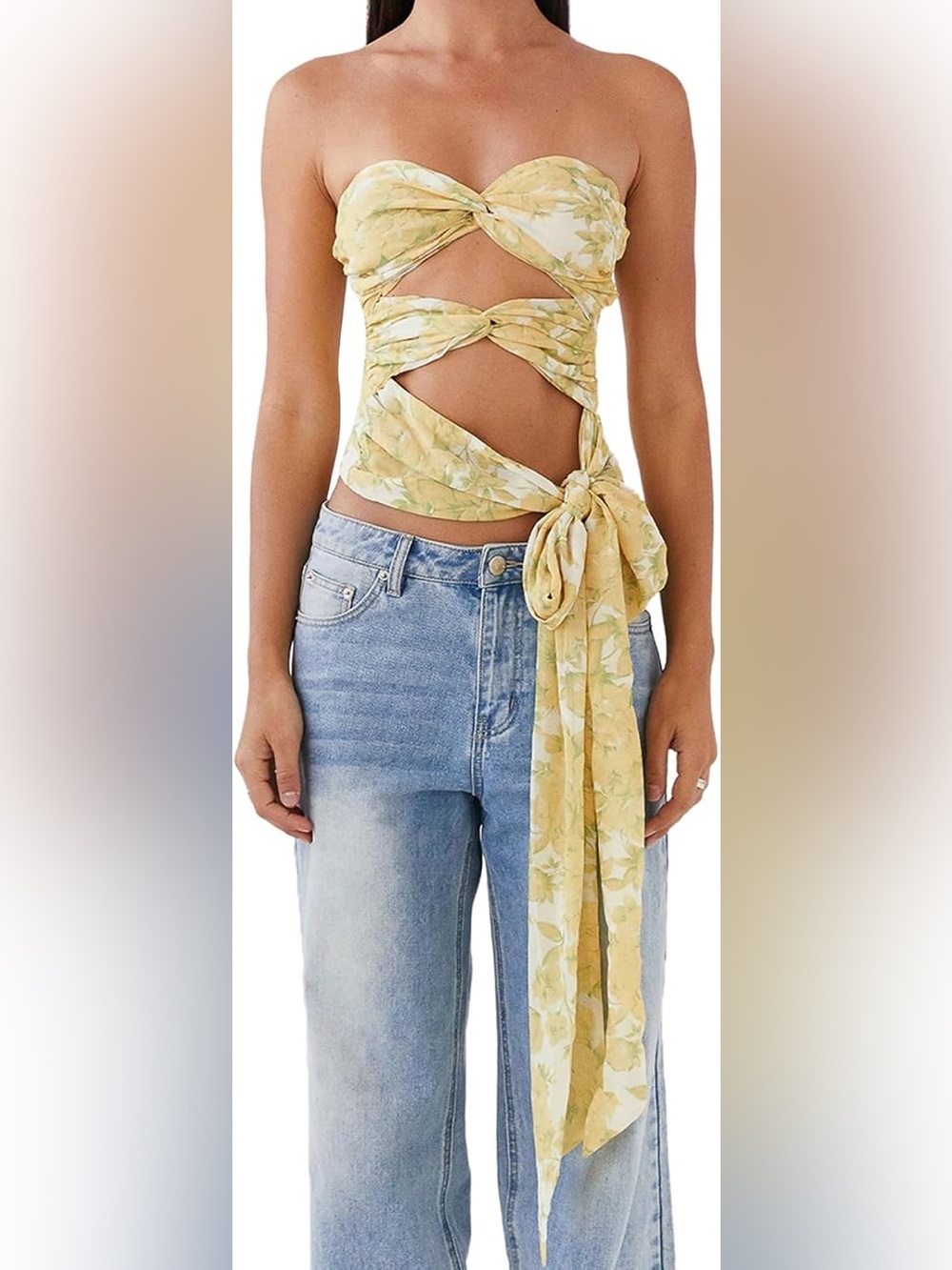 Peppermayo Sunlight Cascade Top in Daffodil SIZE MEDIUM